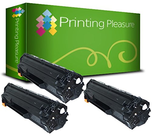 Printing Pleasure Compatible CE285A 85A Cartucho de tóner para HP Laserjet Pro P1102 P1102W M1210 M1212 M1212NF M1213NF M1217NFW M1130 M1132 M1132MFP M1134 M1136 M1136MFP P1100 - Negro, Alta Capacidad