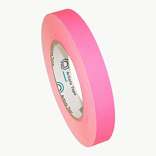 Pro Tapes Pro-Artist-Neon Artista fluorescente/cinta de consola: 3/4 in. x 60 yds. (Rosa fluorescente)