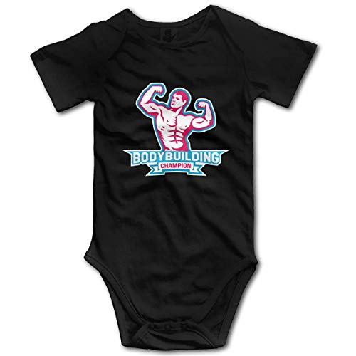 Promini Bodybuilding Champion ZI6063 - Mono de manga corta para bebé, de 3 a 6 meses, de algodón