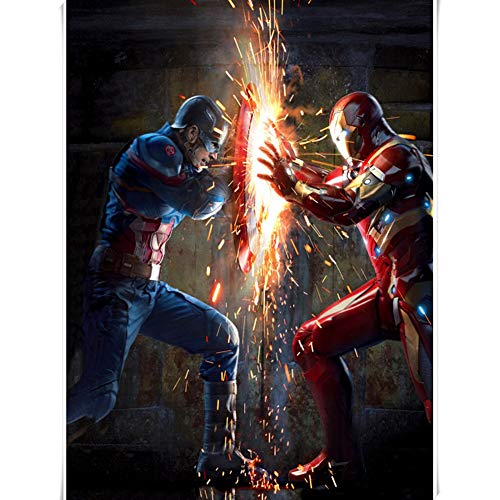 Puzzles Marvel Los Vengadores Rompecabezas 300/500/1000/1500 Piezas Adultos Iron Man Capitán América Jigsaw Puzzle Regalos, 5 Estilos (Color : B, Size : 1000 Pieces)