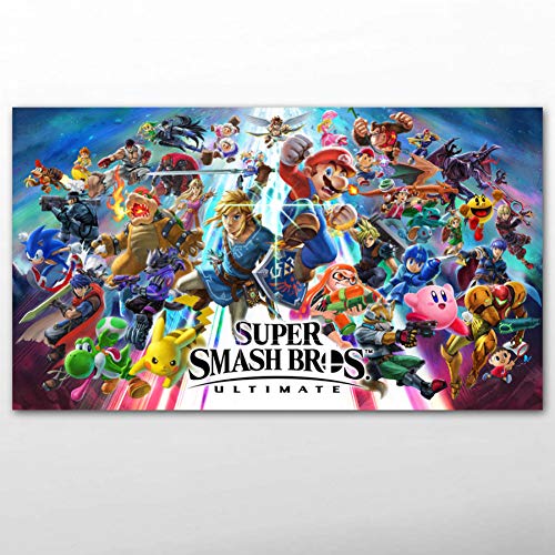 QAZEDC Pintura Decorativa Canvas Posters and Prints Video Game Super Smash Bros. Ultimate Wallpaper Wall Art Paintings for Living Room Decor 60x80cm