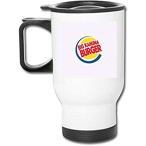 QiangQ copa de coche Pulp Fiction Big Kahuna Burger King, Trucker Cap Whiteroyal Blue 16 Oz Stainless Tumbler Double Wall Vacuum Coffee Mug with Splash Proof Lid