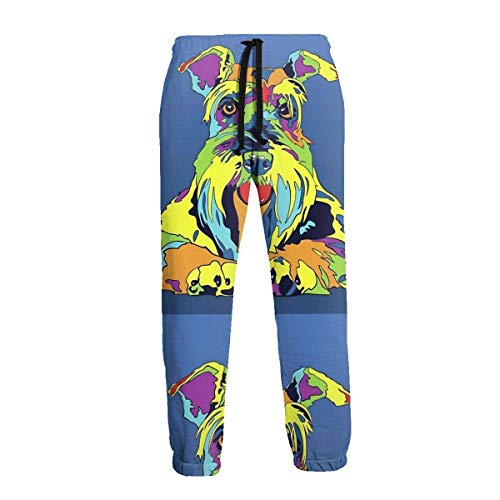 QUEMIN Schnauzer Miniatura () Pantalones Deportivos con Estampado Unisex Pantalones Deportivos Pantalones Deportivos Casuales Pantalones Deportivos Pantalones Deportivos con cordón