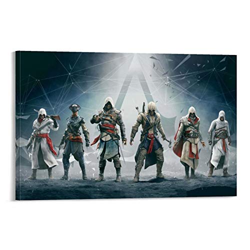 QWKM Póster decorativo de la hermandad de Assassin's Creed para pared, para sala de estar, dormitorio, 40 x 60 cm