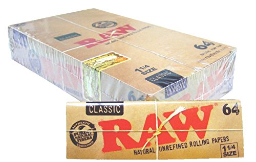 RAW Papel 1 1/4 78MM 64 Hojas (Cada Estuche Contiene 24 LIBRITOS)