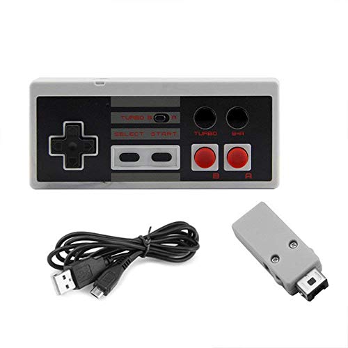 Recargable Nes Classic Wireless Controller para Nintendo Nes Classic Edition 、 Nes Classic Mini Controller. Zero Delay A + B Botones rápidos, Plug and Play Nes Controller