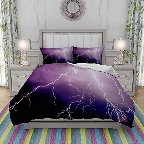 REIOIYE Juego de Funda nordica,Ropa de Cama,Power Strike,Microfibra,Edredon 200x200cm con 2 Fundas de Almohada 50x80cm