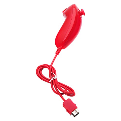 siwetg Nunchu Nunchuk - Mando de videojuego para Wii Con 5 colores WII mano izquierda ote control Gamepad