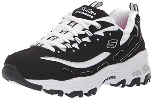 Skechers D'Lites-Biggest Fan, Zapatillas Niñas, Negro (BKW Black Trubuck/White Mesh), 28 EU