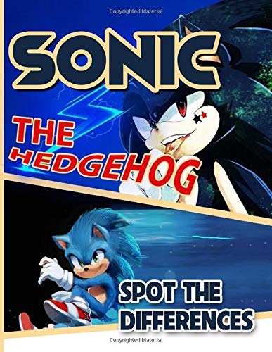 Sonic The Hedgehog Spot The Difference: Anxiety An Adult Activity Spot The Differences Book Sonic The Hedgehog Perfect Gift Birthday Or Holidays