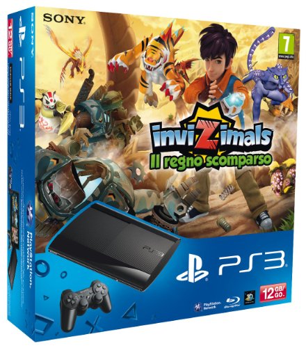 Sony PS3 12GB + Invizimals Regno Scomp - juegos de PC (PlayStation 3, 256 MB, XDR, 12 GB, 10, 100, 1000 Mbit/s, 802.11b, 802.11g) Negro