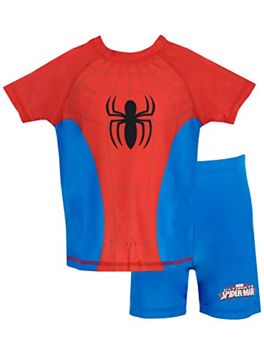 Spiderman El Hombre Araña - Bañador de Dos Piezas para niño 6-7 Años