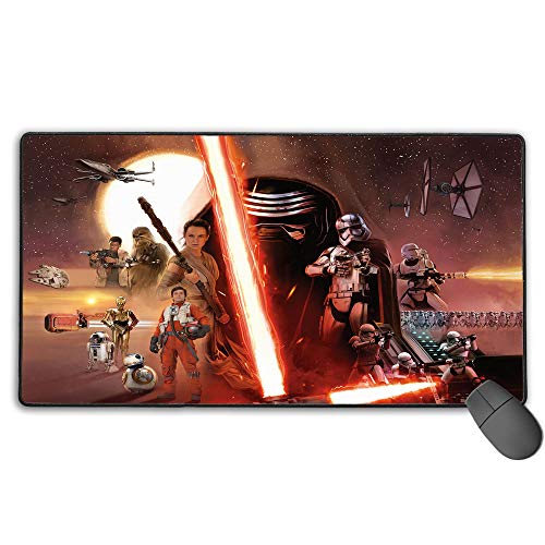 Star Wars - Alfombrilla de ratón profesional para videojuegos con bordes cosidos, base de goma antideslizante, 40 cm x 90 cm