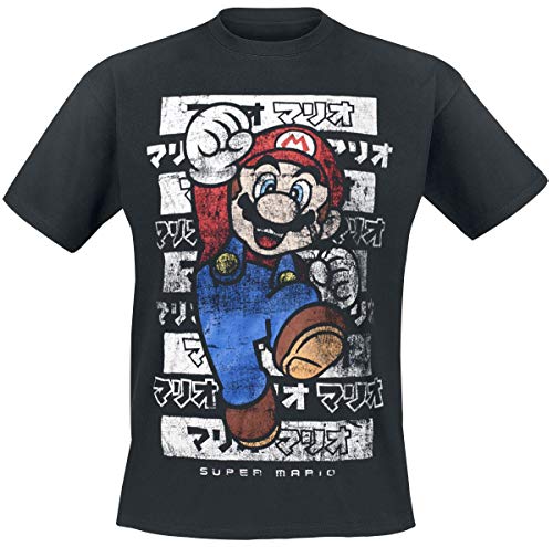 Super Mario T-Shirt Mario Kanto Men'S T-Shirt Black-S