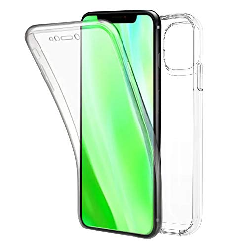 TBOC Funda para Apple iPhone 11 [6.1 Pulgadas] - Carcasa [Transparente] Completa [Silicona TPU] Doble Cara [360 Grados] Protección Integral Total Delantera Trasera Lateral Móvil