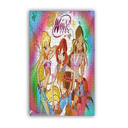 The Winx Club - Rompecabezas de 1000 piezas para adultos y niños, juego intelectual, juego educativo para adultos y niños, alivio del estrés, decoración del hogar, rompecabezas de 70 x 50 cm