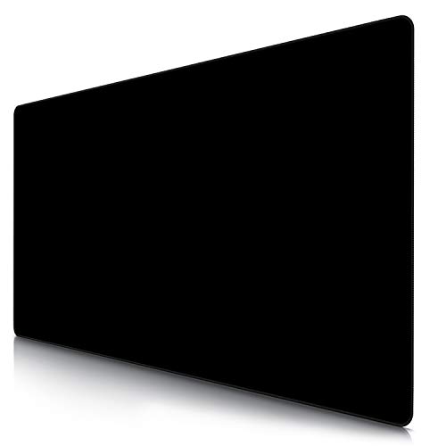 TITANWOLF - Alfombrilla de Ratón de Gran Tamaño 1200x600mm - Mouse Pad Gaming XXXL – Motivo Total Black - Precisión y Velocidad en Juegos - Antideslizante - Superficie de tejido - Para Ratón y Teclado