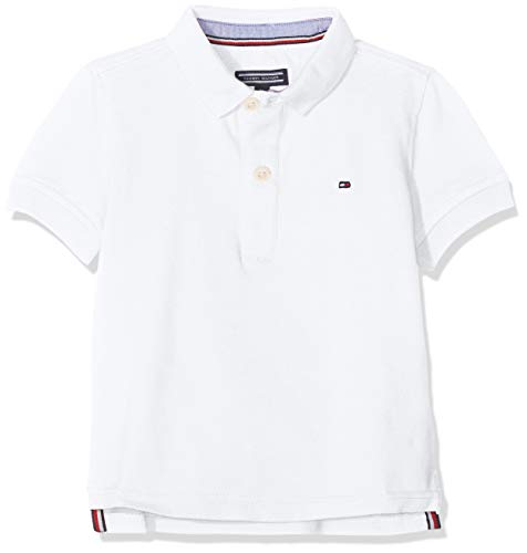 Tommy Hilfiger Boys Tommy Polo S/s, Blanco (Bright White 123), 140 (Talla del Fabricante: 10) para Niños