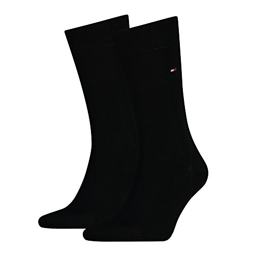 Tommy Hilfiger Calcetines clásicos, tamaño: 47/49; color: negro; paquete: 8 unidades.