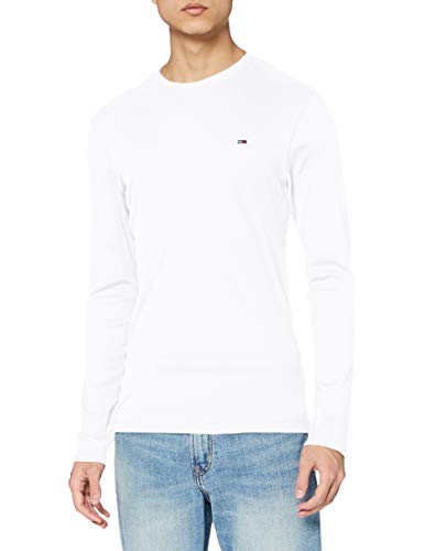 Tommy Hilfiger Original Rib Camisa, Blanco (Classic White 100), X-Small para Hombre