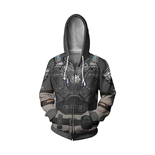 uDaShaA Sudadera con Capucha Gears of War para Hombre Impreso en 3D Sudadera Informal con Capucha Juego Cosplay Disfraz para Unisex