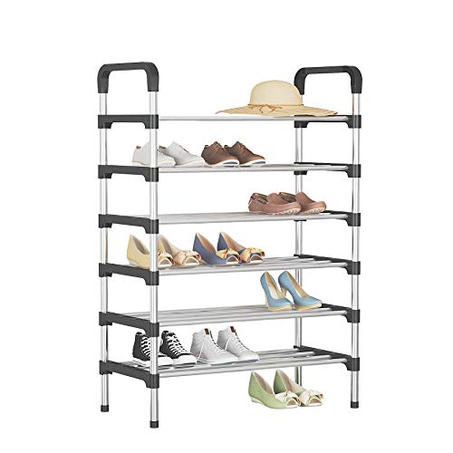 UDEAR Zapatero Armario Organizador para Zapatos de Tela Negro 56 * 30 * 110 CM