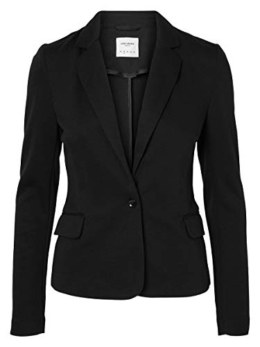 VERO MODA VMJULIA LS BLAZER DNM NOOS, Chaqueta de traje Mujer, Negro (Black), 34