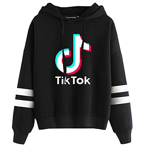 Weqenqing Sudadera con Capucha Personalizada TIK Tok, Jersey de Gran tamaño, Sudadera con Capucha Estampada, Chaqueta Deportiva con Capucha Gruesa Superior Informal Deportiva Unisex (Size : S)