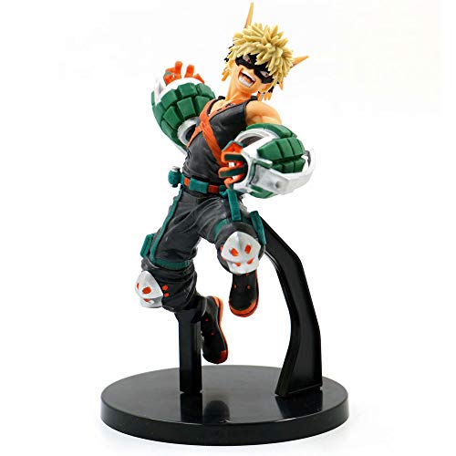 WISHVYQ My Hero Academia Anime Modelo Boom Jelly Bakugo Katsuki Versión de Batalla Versión Escultura Decoración Estatua Muñeca Modelo Juguete Altura 19cm