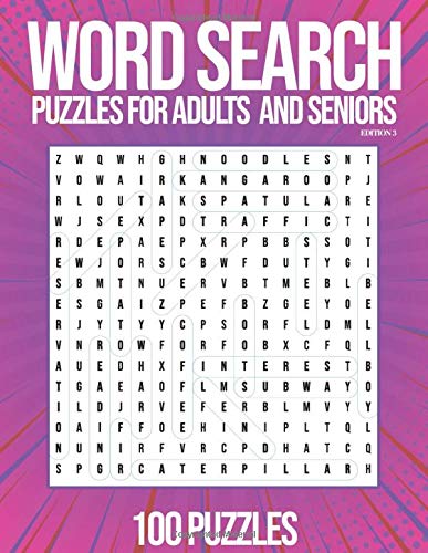 Word Search Puzzle Books For Adults Edition 5: 100 Extreme Word Search Puzzle Books For Seniors| Gifts For Older Women And Men Over 80+| Easy Relaxing ... Brain Games Books For Seniors With Dementia