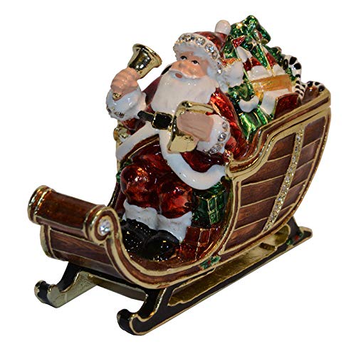 WPXBF Esculturas Y Estatuas De Jardín Poliresina Estatua Caja De Decoración Vintage Navidad Padre Papá Noel Caja De Joyas Caja De Anillo Caja De Joyería Caja De Regalo Caja Ad