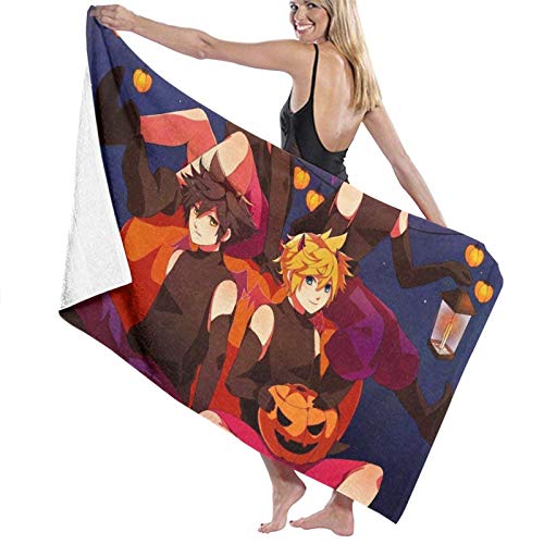 XCNGG Halloween Kingdom Hearts Dibujos Animados Anime 1 Toallas de Playa Microfibra Manta Absorbente súper Suave para Adultos Mujeres Hombres