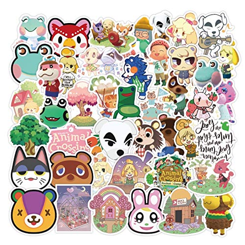 XINFAN Cartoon Pegatinas 17 unids/Pack Animal Crossing New Horizons Juego Pegatinas para Muebles Pared Escritorio Silla Juguete Coche Maletero Ordenador TV Guitarra