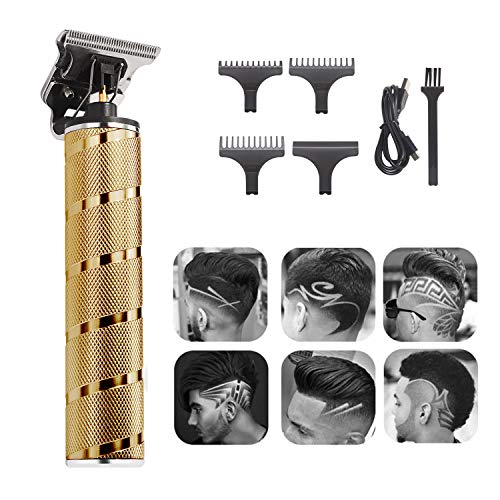 Xnuoyo Electric Hair Clippers, Cortapelos Profesional Hombres, Barbero Electrico Cortapelos, Cortador Pelo Cortadora de Pelo USB Recargable con Cuchillas Afiladas de Larga Duración (golden)