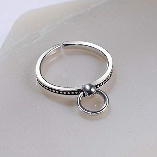 Yarmy Anillo Retro Colgante Sterling S925 Plata Transferencia Grano Mujer Enviar parientes Amigo graduación cumpleaños Regalo para la Gente Querida