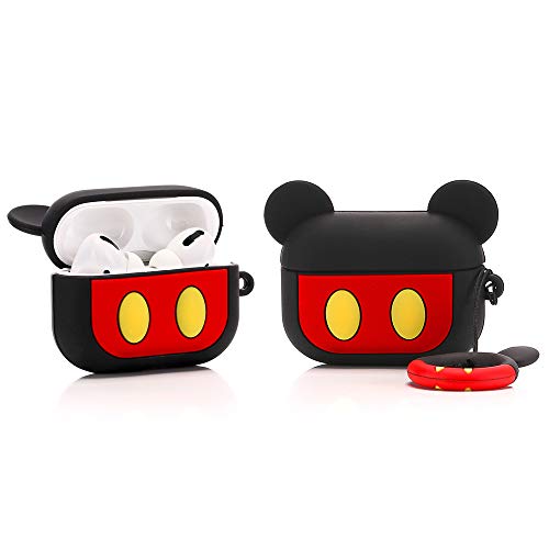 YIGEYI Funda de Silicona Compatible con Airpods Pro Case Cover Divertida de Dibujos Animados en 3D[Serie de Dibujos Animados DSN] (Mickey)