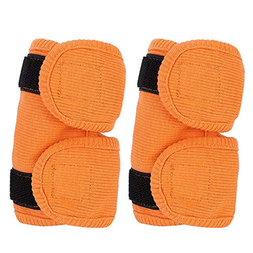 YOUTHINK Protector de Rodilla de Perro 2 uds, Protector de Codo para Pierna de Gato y Perro, Rodilleras Calientes, Protector de Polainas para heridas de cirugía(S-Naranja)