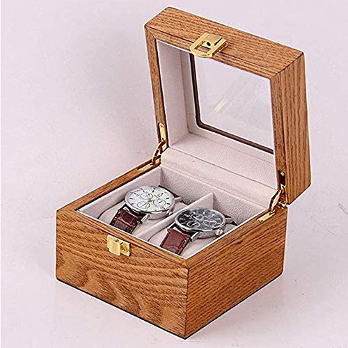 YTO Caja de Reloj Caja de Reloj de Madera, Caja de Reloj para Hombres y Mujeres, Caja de Almacenamiento con Pantalla de Cristal