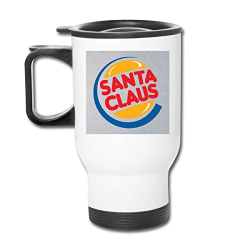 Yuanmeiju taza de coche Santa Claus Burger King Logo Christmas 16 Oz Stainless Tumbler Double Wall Vacuum Coffee Mug With Splash Proof Lid For Hot & Cold Drinks