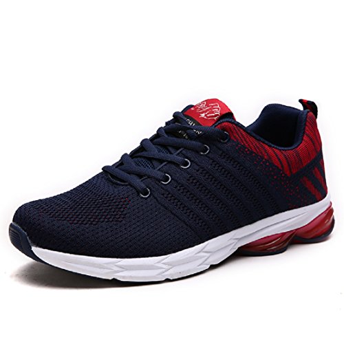 Zapatillas Running para Hombre Aire Libre y Deporte Transpirables Casual Zapatos Gimnasio Correr Sneakers Azul 40