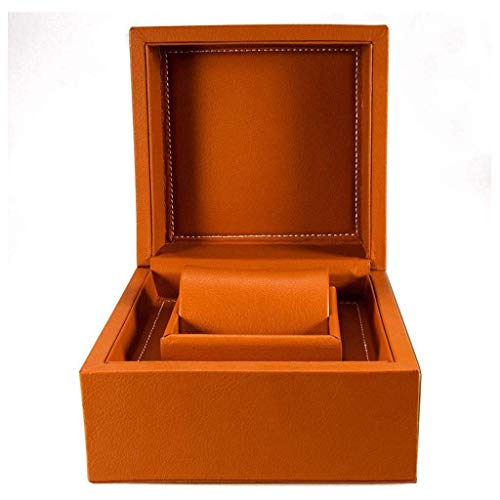 ZYING Madera Caja de Reloj de visualización de Almacenamiento Caja de Pecho con Solid Superior Tiene Relojes con Almohadas Suaves Ajustables por