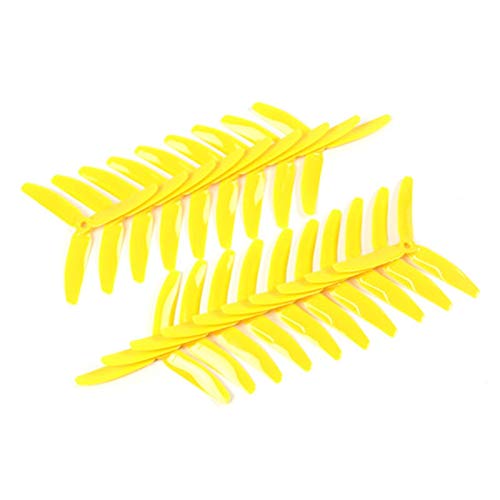 10 Pares/Ajuste para Kingkong 5040 5x4x3 3-Blade Individual CW CCW Propellers Blade para FPV Quadcopter Racing RC Drones Frame Kit (Color : Yellow)