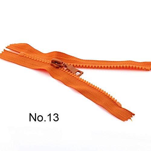 10 Unids 15/20 / 25cm 5# Cremalleras de resina de extremo cerrado coloridas para muñeca de bolsillo Bolsa de costura hecha a mano cremallera de ropa DIY Accesorio Artesanía, No.13 Naranja, 5#