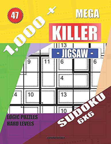 1,000 + Mega jigsaw killer sudoku 6x6: Logic puzzles hard levels: 47