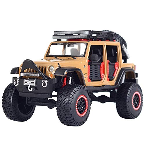 1:24 2015 Forjeep para Wrangler Unlimited Kings Kings Pickup Truck Static Diecast Aleación Modelo Coche Modelos a Escala (Size : 3)