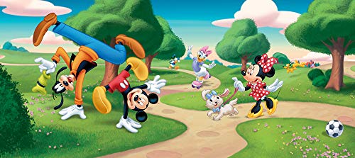 1art1 Mickey Mouse - Fun Time Fotomural de Tejido no Tejido TNT Papel Pintado Premium (202 x 90cm)