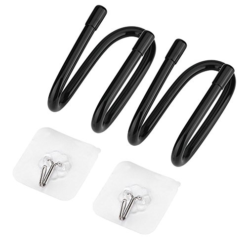 2 Gancho de Pared Adhesivo + 2 Percha Organizador del Controlador de Juegos Soporte de Pared Clip de Pared Percha de Pared para Interruptor Xbox Play Station Wii