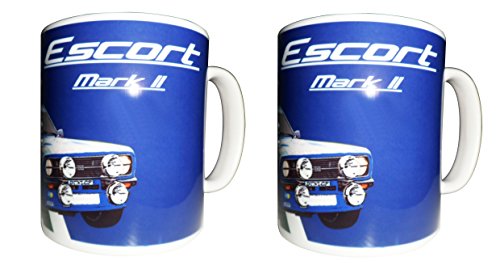 2 tazas de coche Ford Escort Mark ll Rally