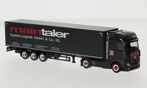 306300  Mercedes-Benz Actros Gigaspace Gardinenplanen-Sattelzug "Maintaler". 1:96