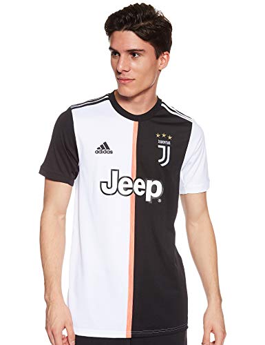 adidas Juventus Home JSY Camiseta de Manga Corta, Hombre, Negro (Black/White), L